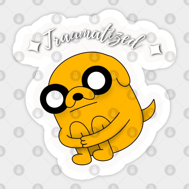 Jake Traumatized Sticker by Arty Neko